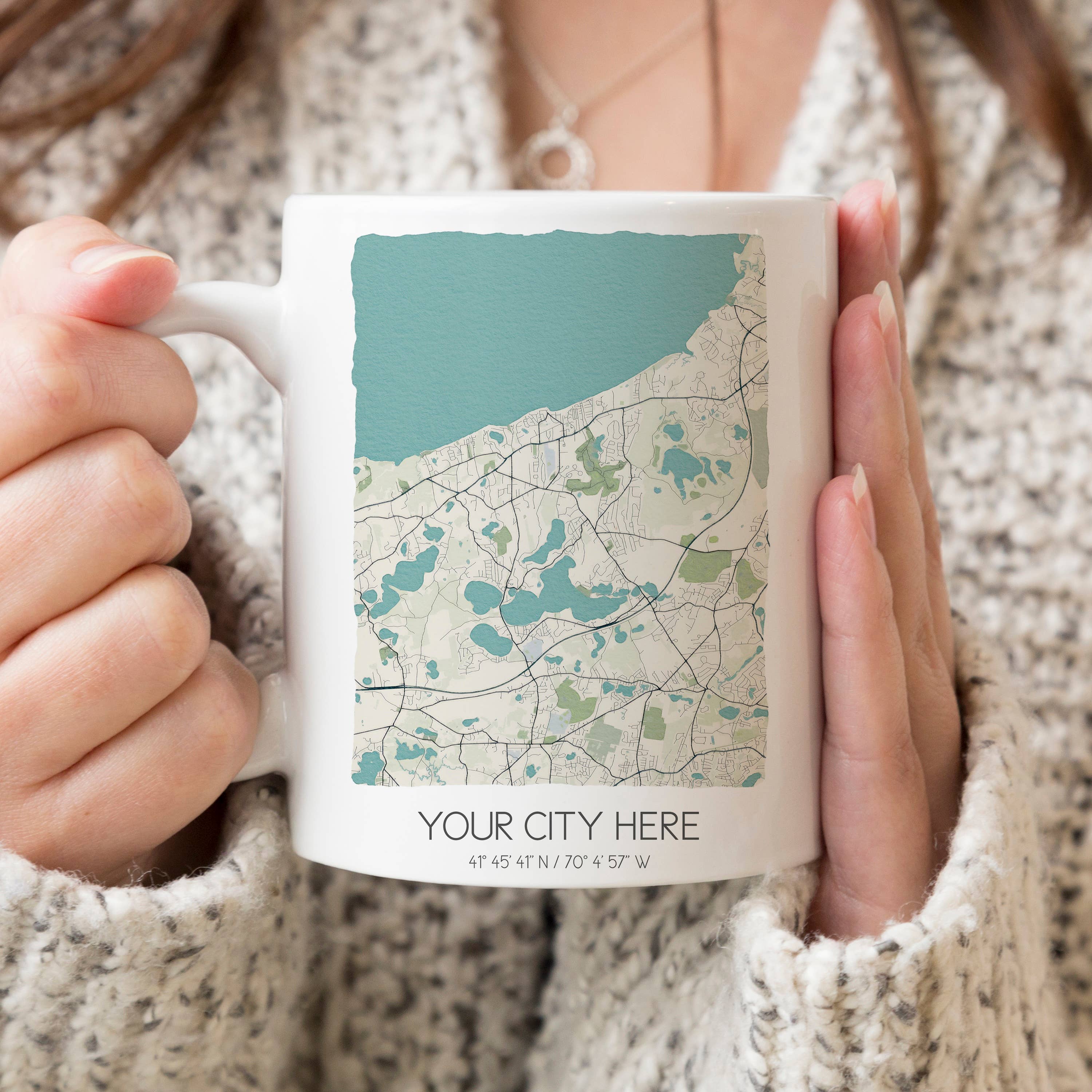 Custom Map Mugs - Custom City Coffee Mugs -Ogallala, NE