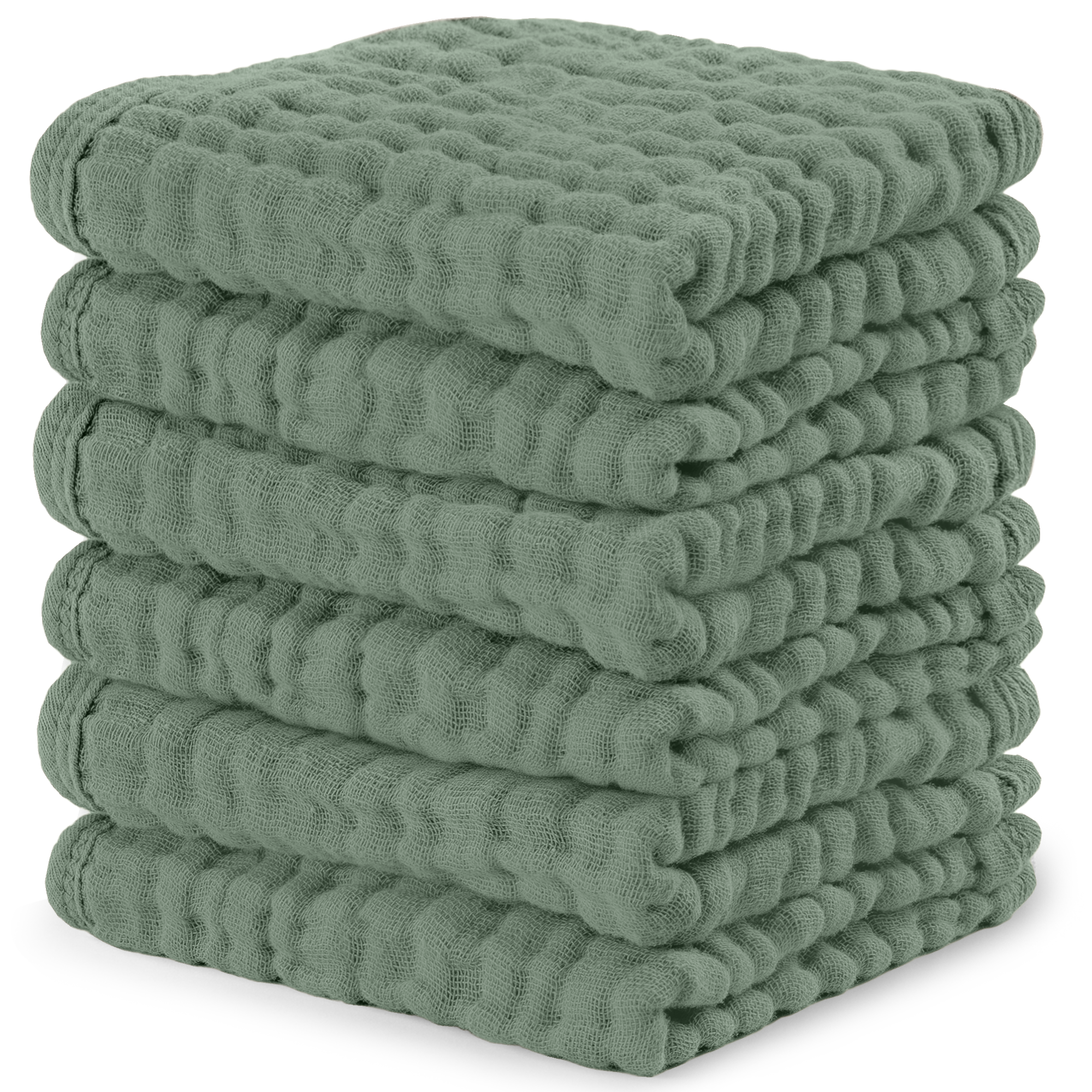 Muslin Baby Washcloths, Soft 10"x10" Cotton by Comfy Cubs