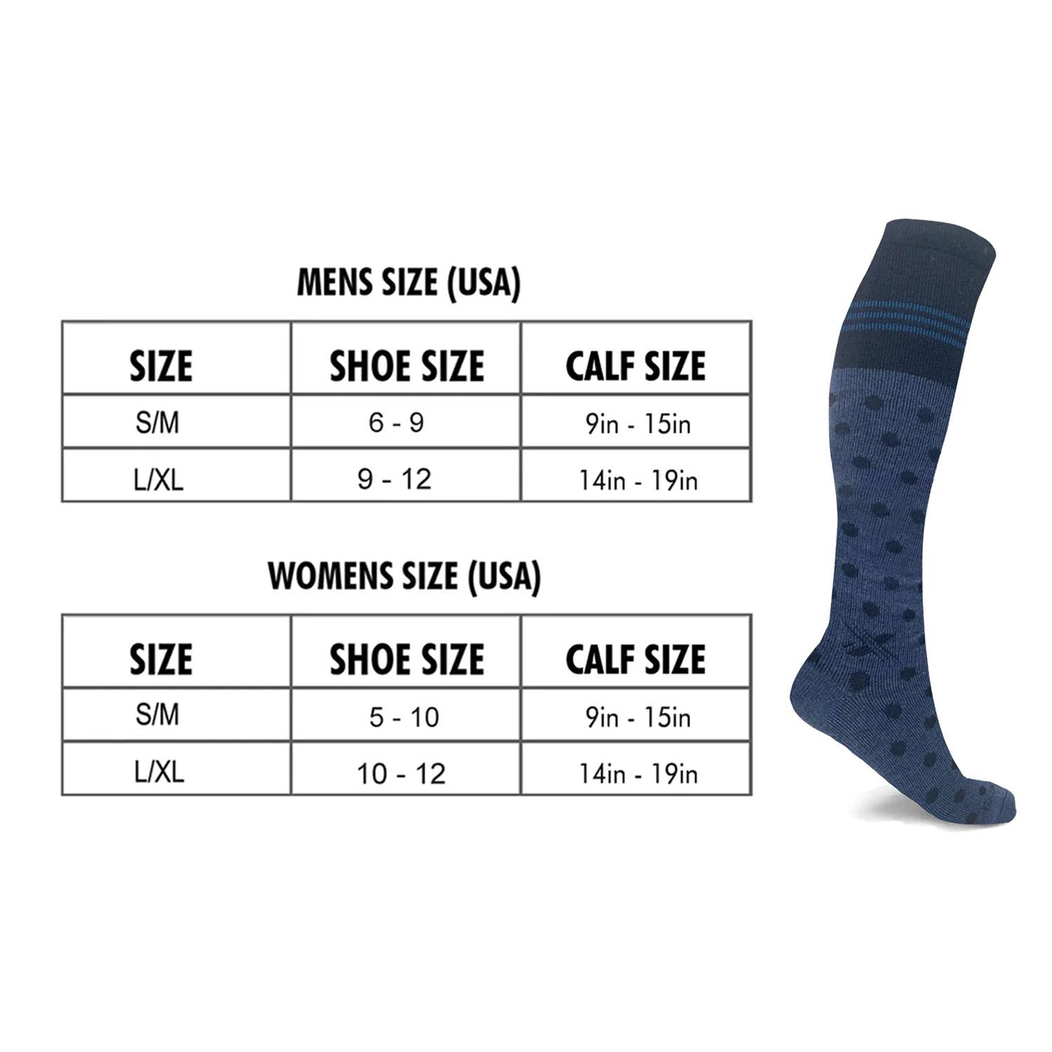 MERINO WOOL COMPRESSION BOOT SOCKS - NORDIC NIGHTS