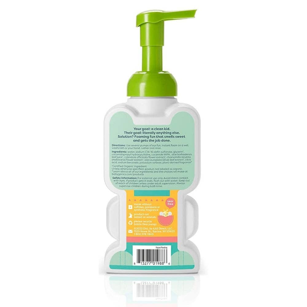 Kids by Babyganics Foaming Body Wash, Cupcake Scent, 14 oz