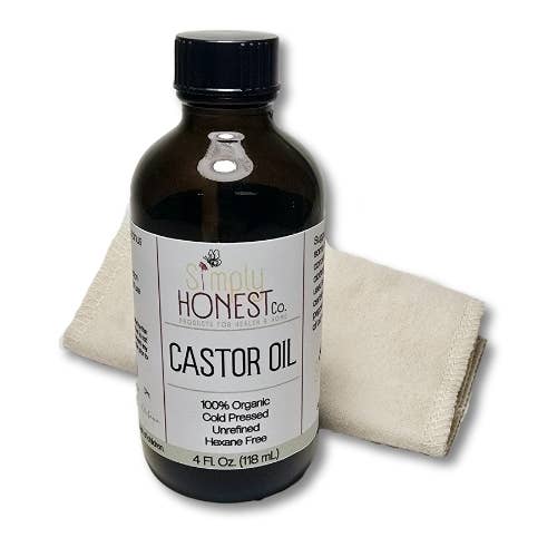 Organic Castor Oil Pack Kit Unbleached Cotton Flannel