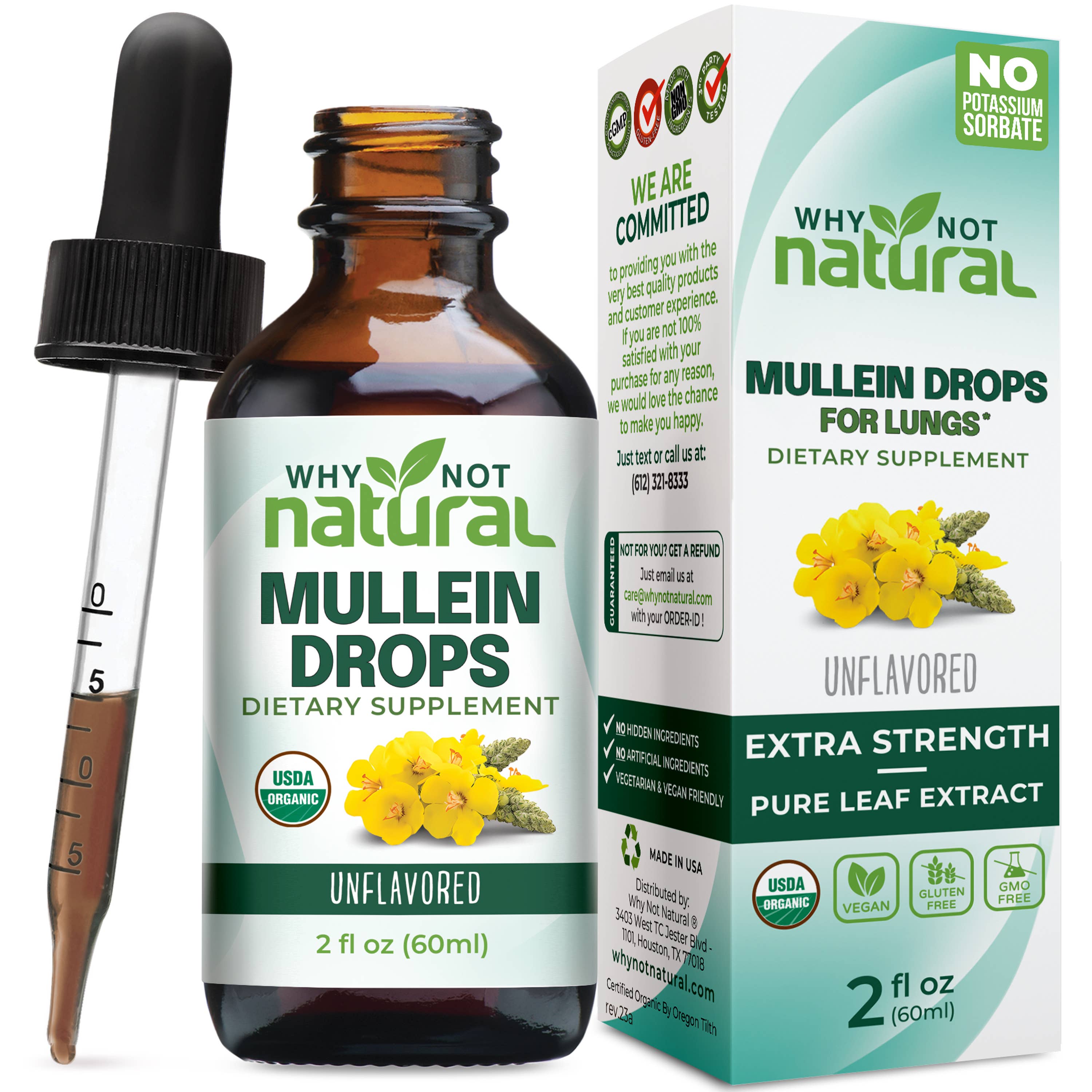 Organic Mullein Drops for Lungs