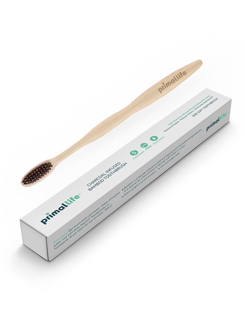 Charcoal Infused Bamboo Toothbrush