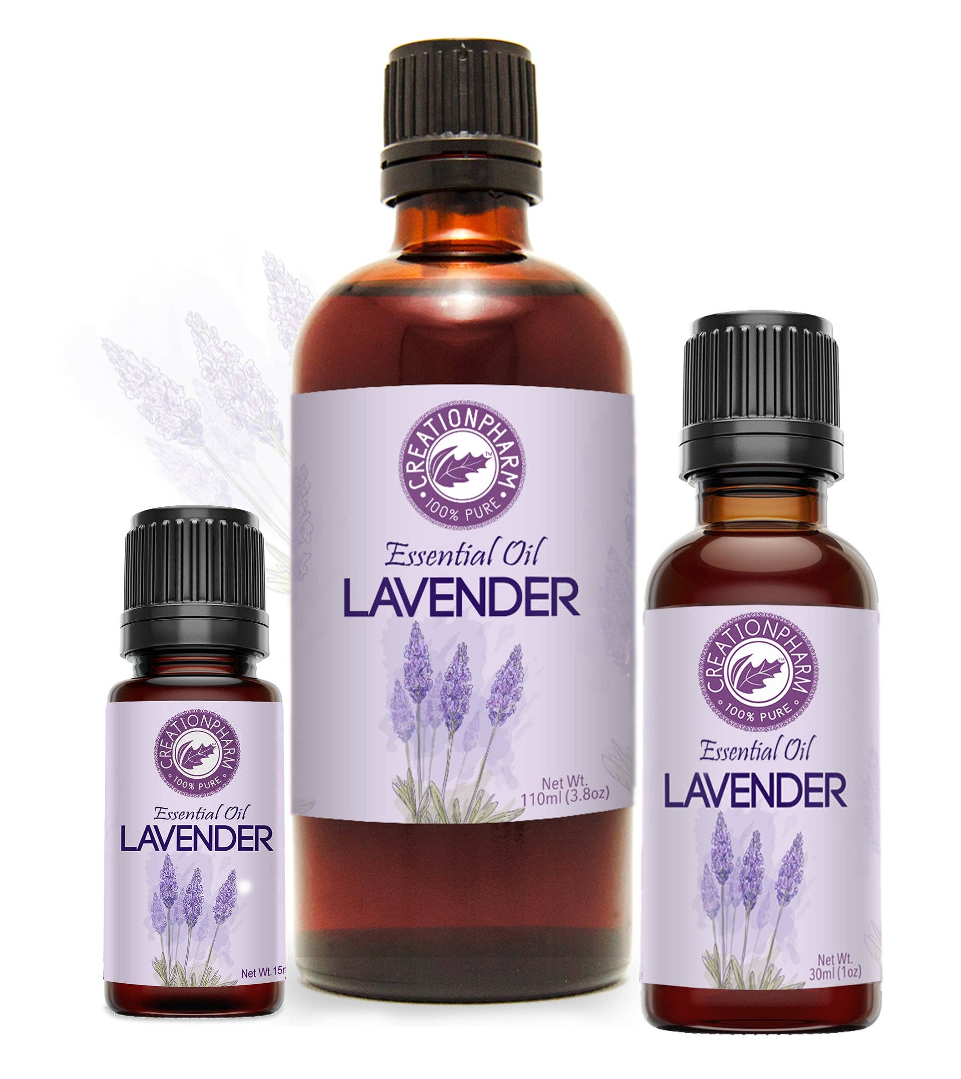 Lavender Essential Oil 1 oz (30ml) - Aceite esencial de lavanda 1 oz by Creation Pharm