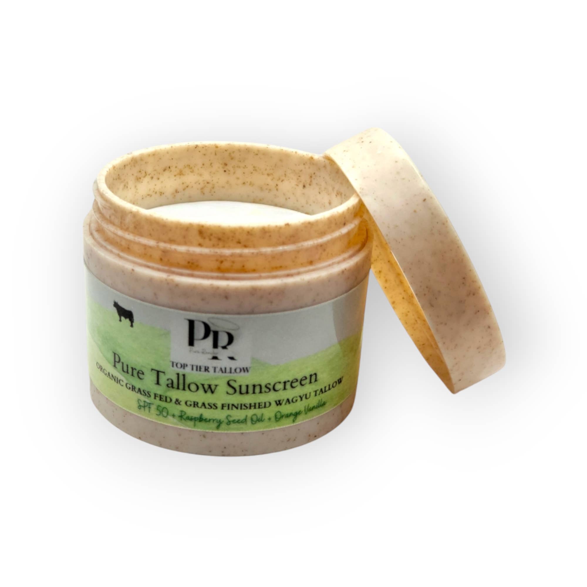 Tallow Sunscreen SPF 50 Vanilla, Grass-fed Wagyu