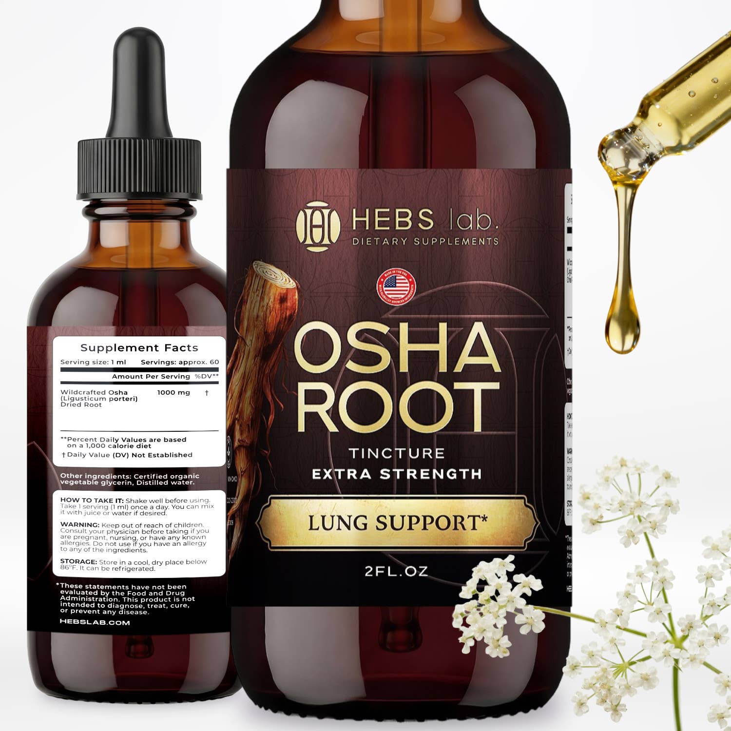 Osha Root Liquid Extract – Lung & Respiratory Support 