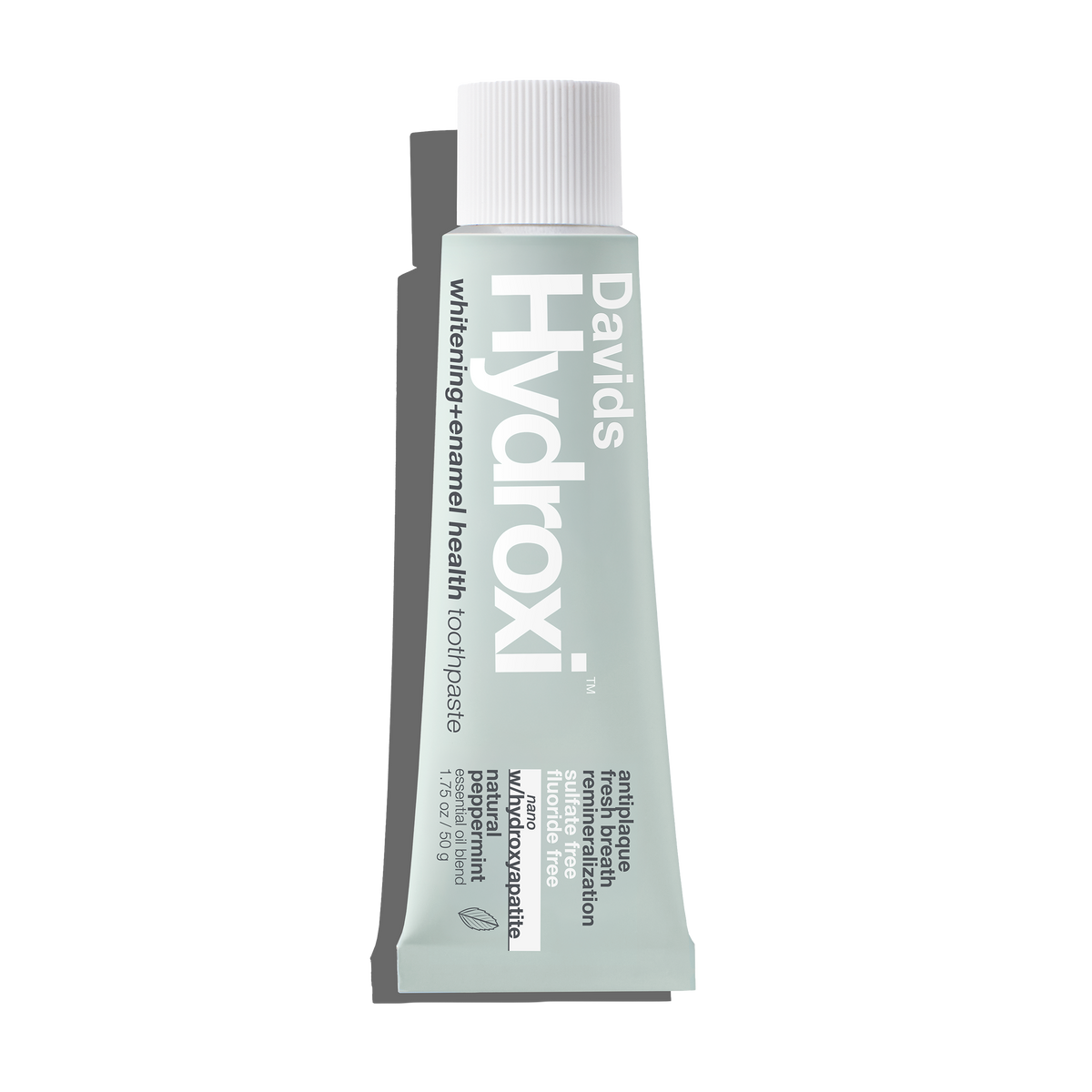 Davids Hydroxi™ travel size toothpaste / whitening + enamel health nano-hydroxyapatite / peppermint / 1.75 oz