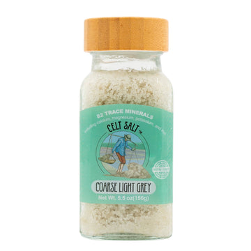 Celtic Sea Salt, Coarse Light Grey 5.5 oz Glass Shaker