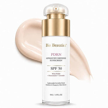 SPF 50 Face Sunscreen with PDRN, Broad Spectrum & Water Resistant, Niacinamide and Ceramides for Brightening and Firming