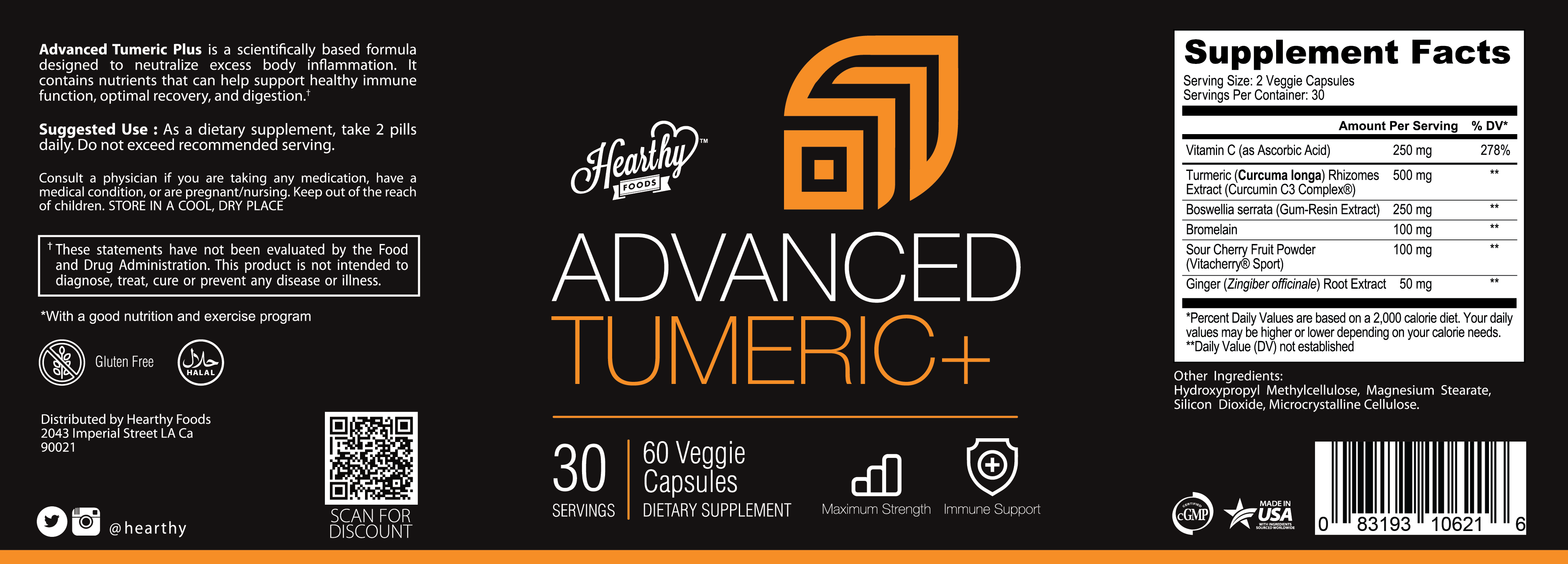 Advance Turmeric -Natures Most Powerful Anti-Inflammatory- Ultra High Absorption