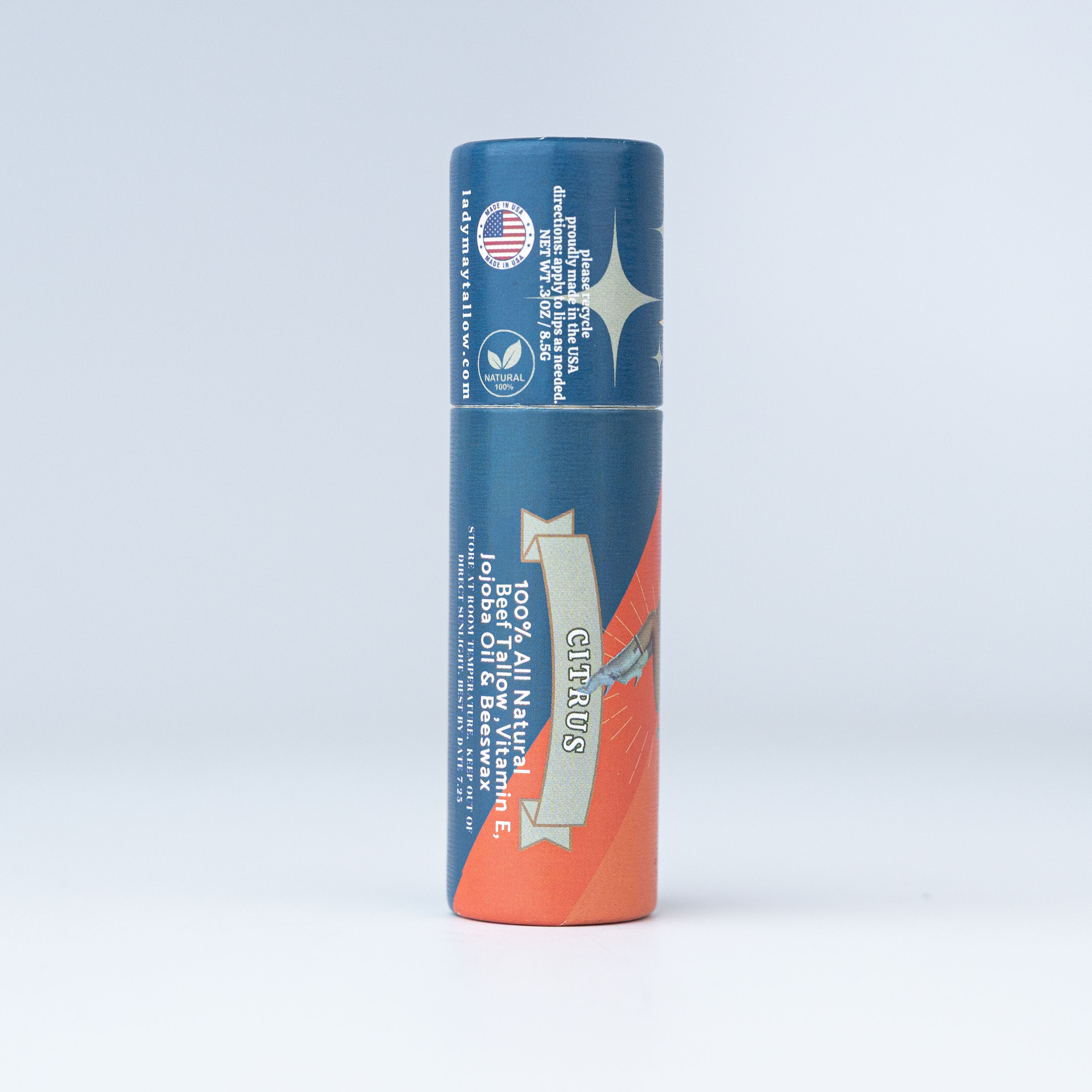 Lady May Tallow Lip Balm – Natural, Hydrating, Long-Lasting (Multiple Flavors)