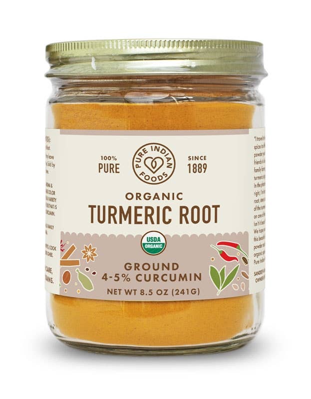 Turmeric Root Ground, Rich in Curcumin, Certified Organic