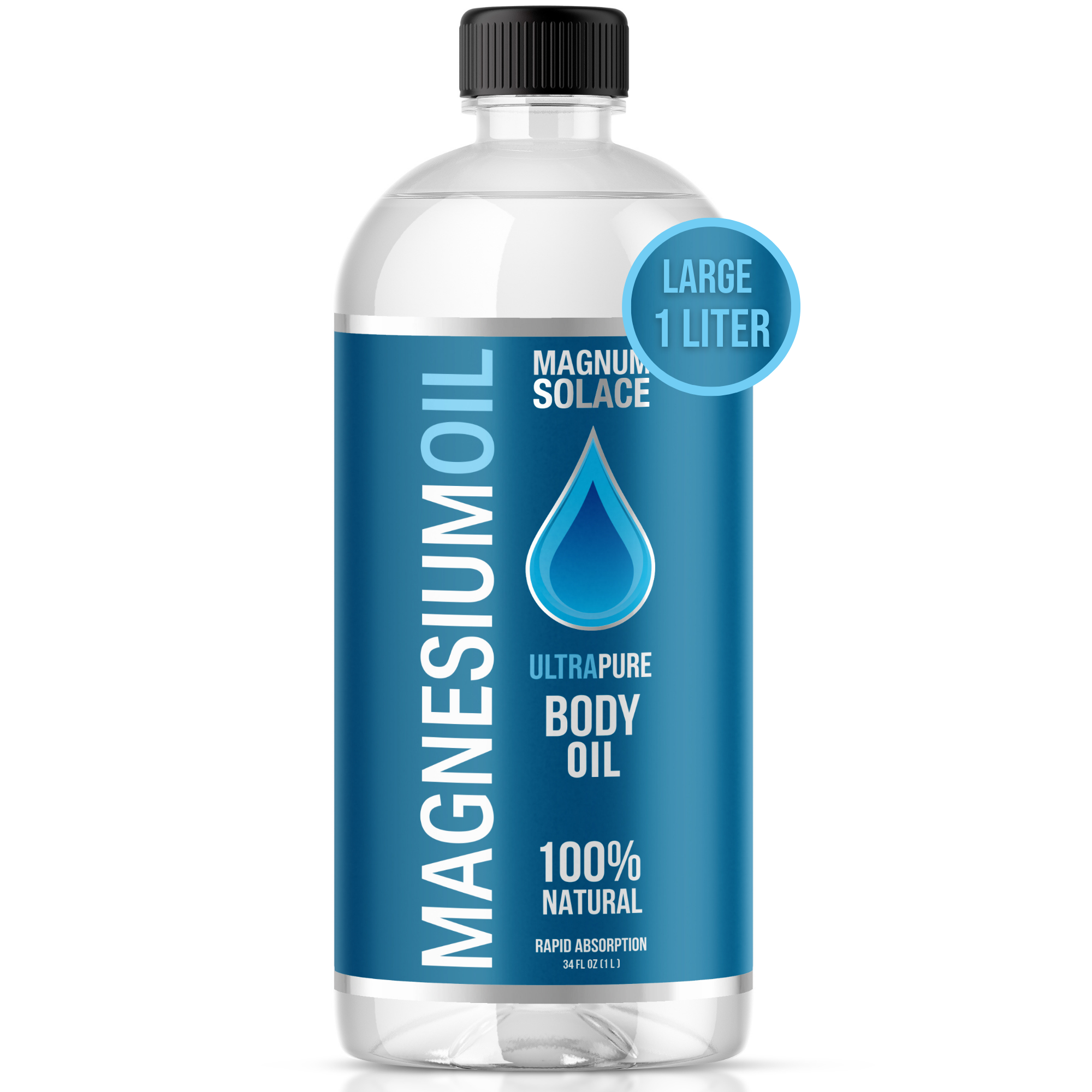 Magnesium Oil for Muscle Recovery & Bath Soak - Large 1 Lite