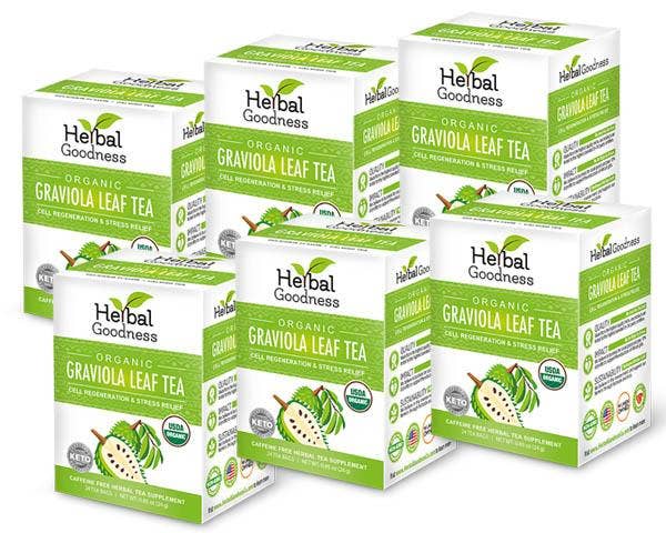Soursop Leaf Tea - Graviola Extract - Organic Teabags 24/1g - Cell Immunity & Relaxation - Herbal Goodness
