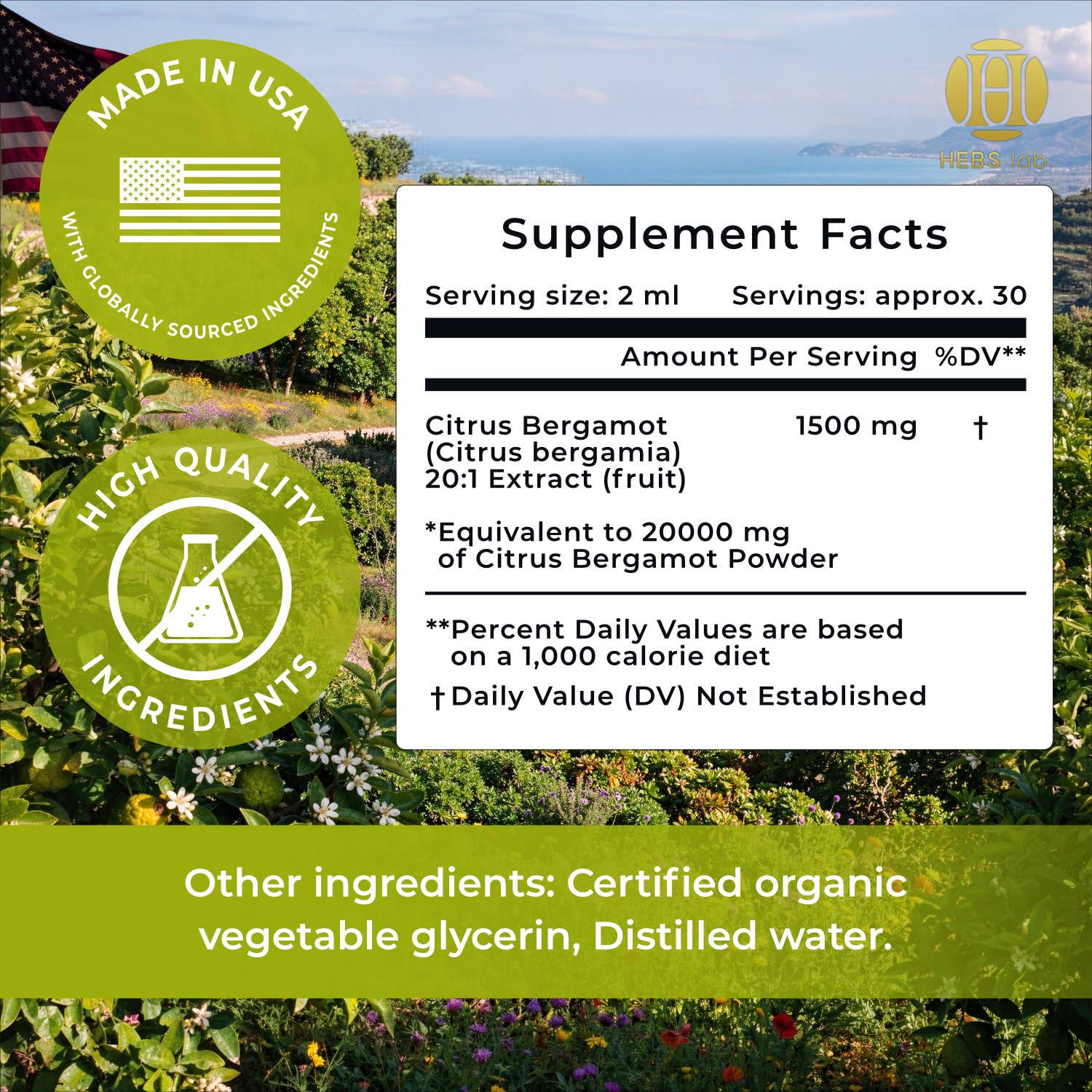 Citrus Bergamot Liquid Extract – Heart & Cholesterol support