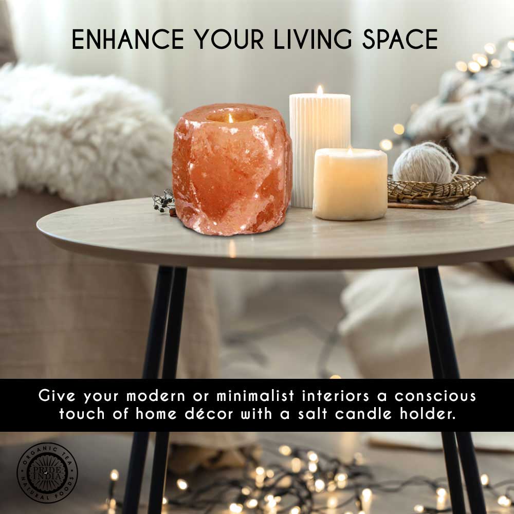 Himalayan Pink Salt Tea Light Holder by Pride of India