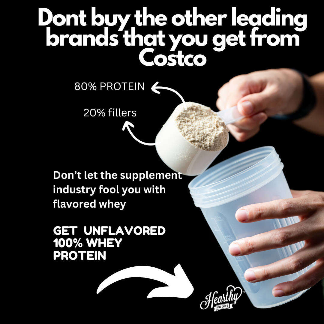 Whey Protein Powder Isolate Unsweetened No Carbs and No Fat