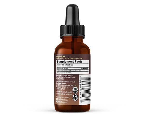 Papaya Seed Extract - Liquid 1oz -  Detox, Kidney & Digestion - Herbal Goodness