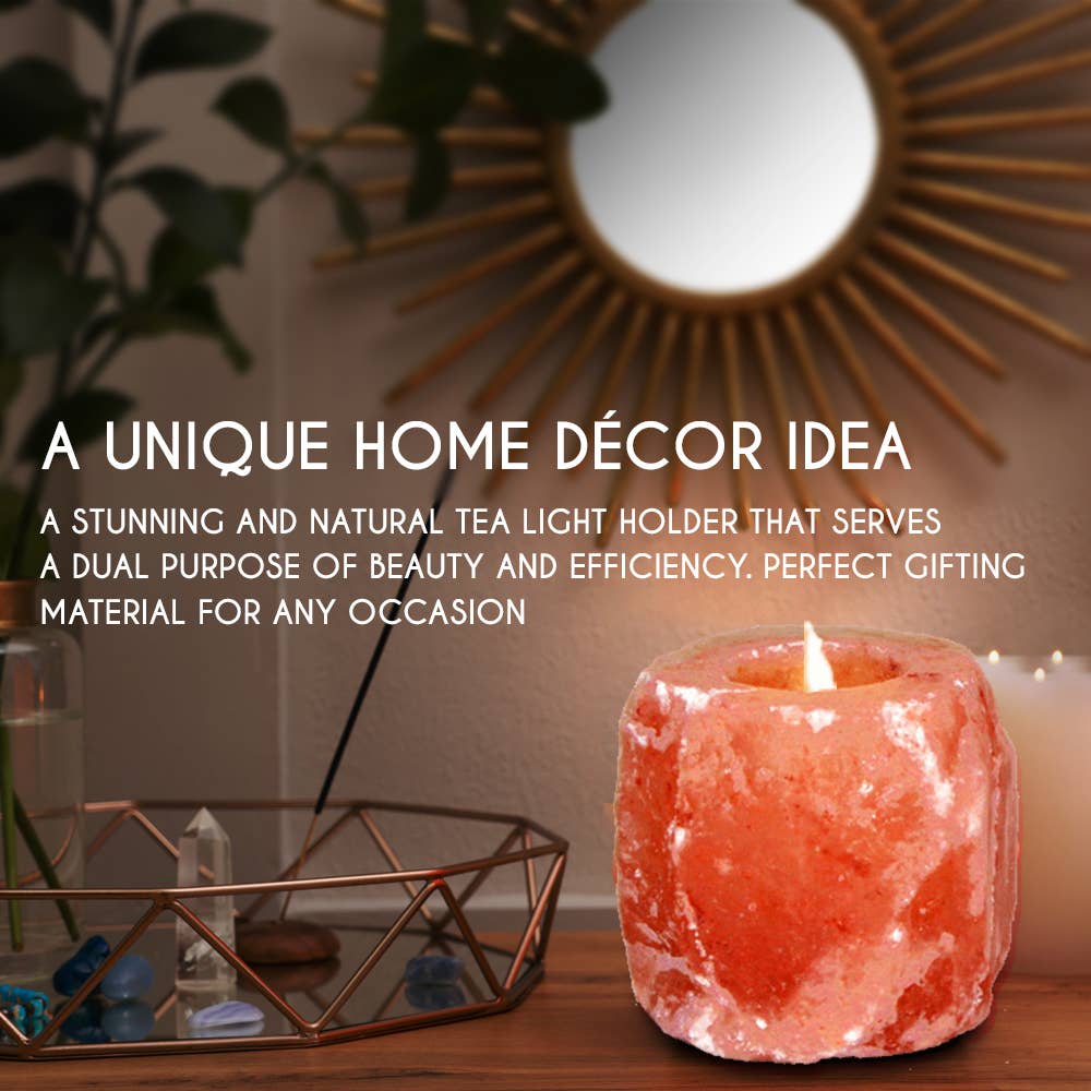 Himalayan Pink Salt Tea Light Holder by Pride of India