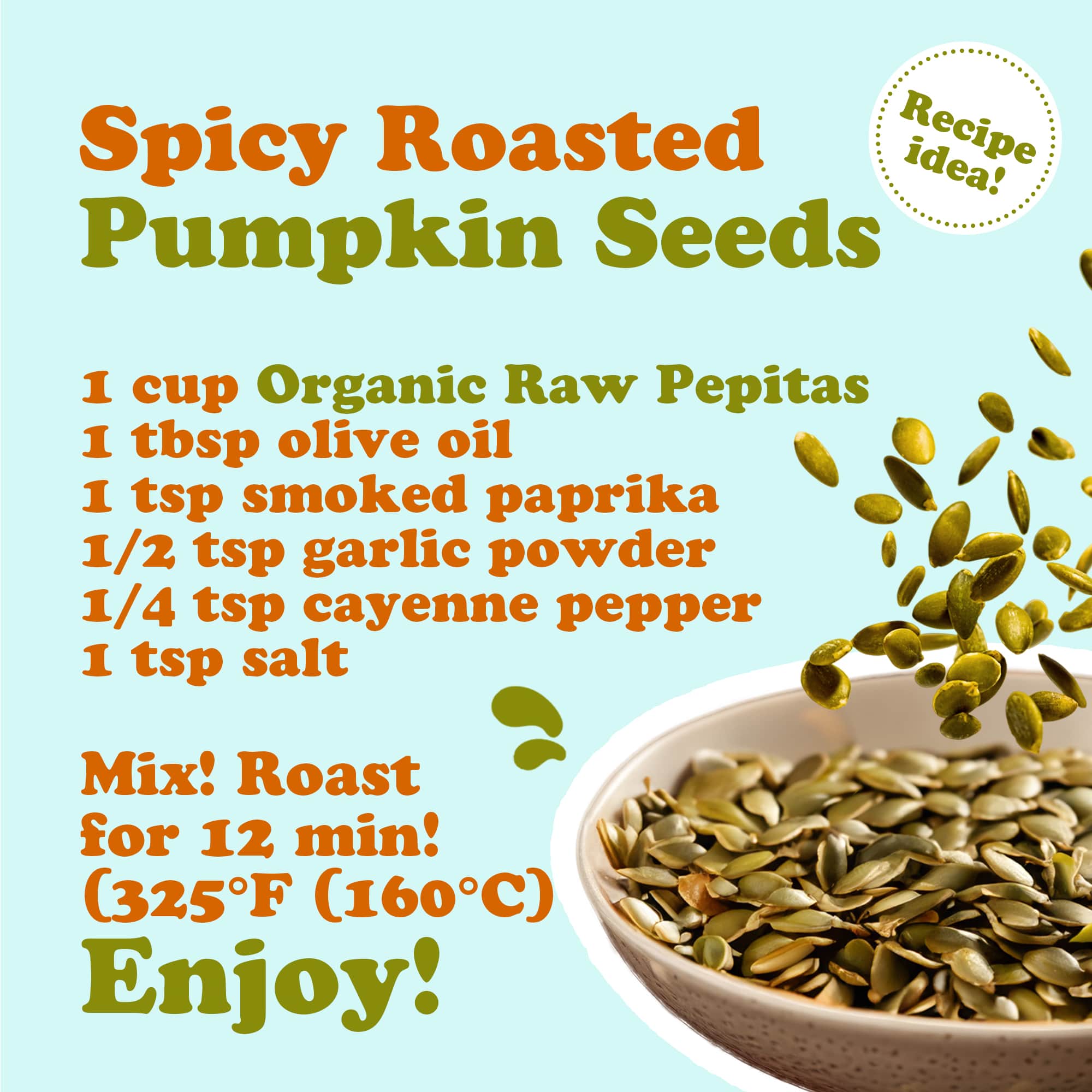 Organic Raw Pepitas – Pumpkin Seed Kernels, Unsalted, No Oil