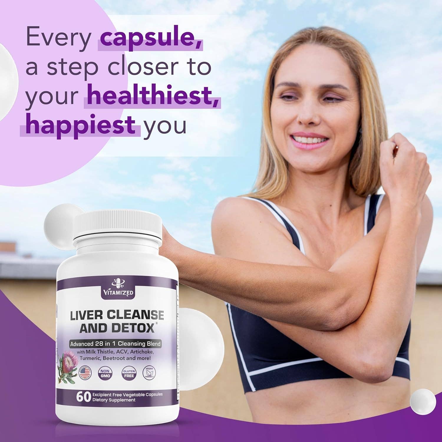 Liver Cleanse and Detox Supplement 28 In 1 Powerfull Blend