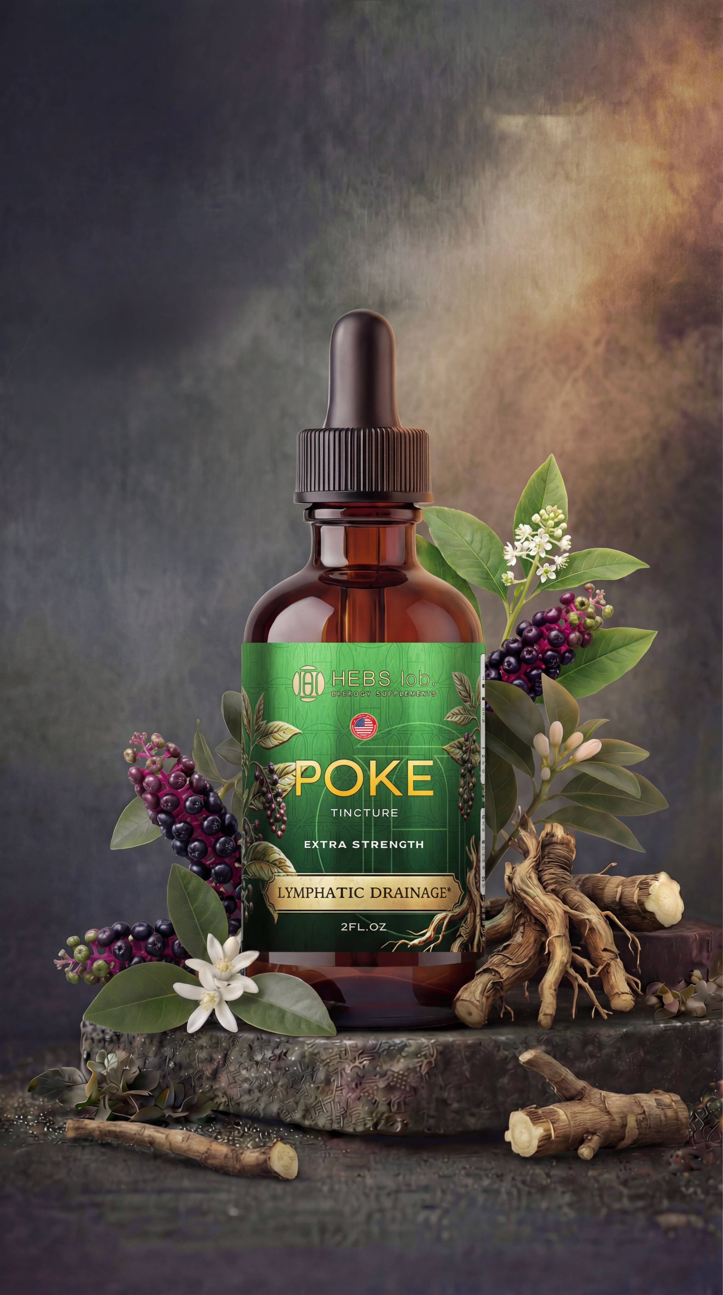 Poke Root Liquid Extract – Lymphatic Drainage Support