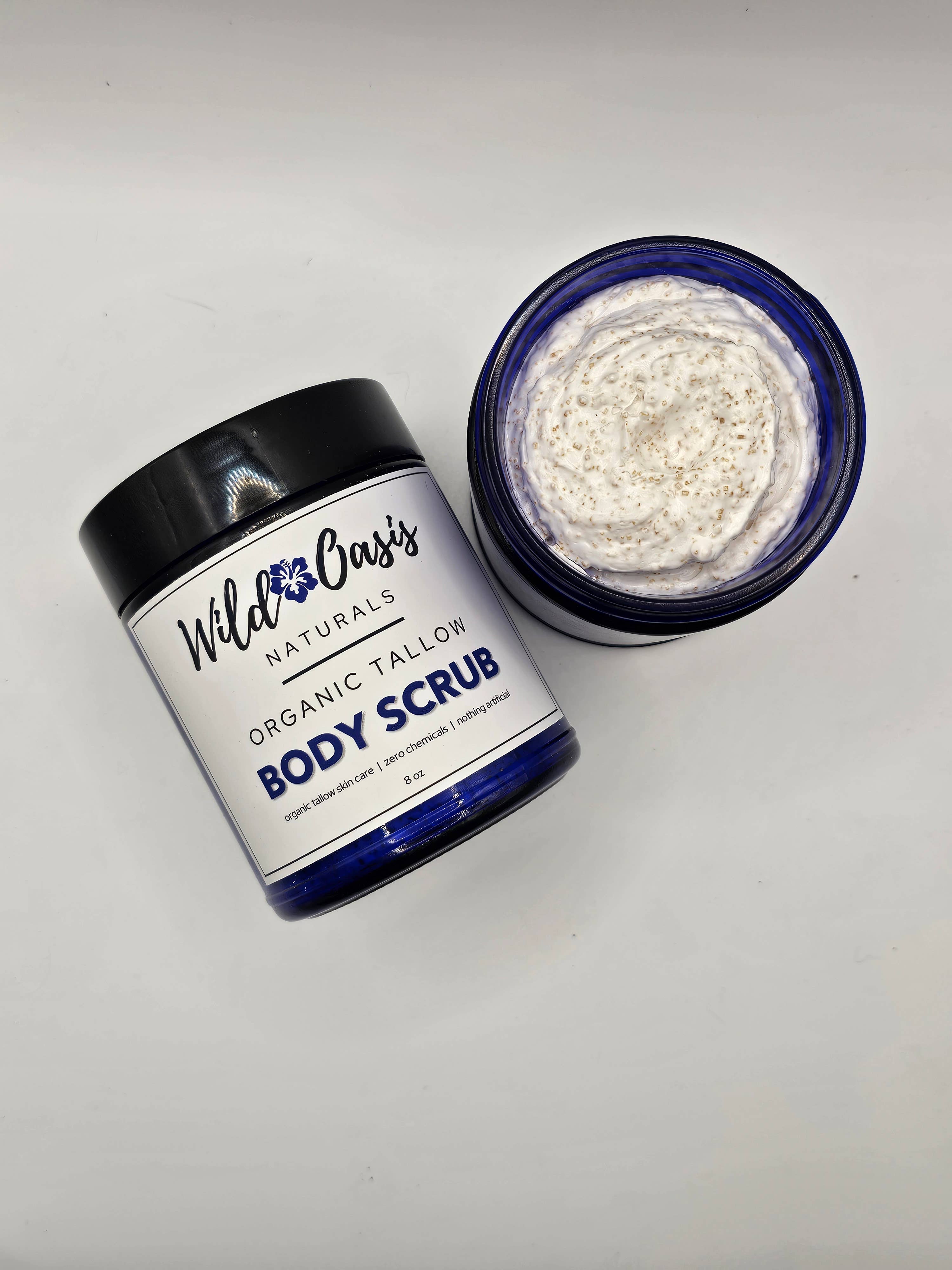 Body Scrub - 8 oz - Organic Tallow Body Scrub