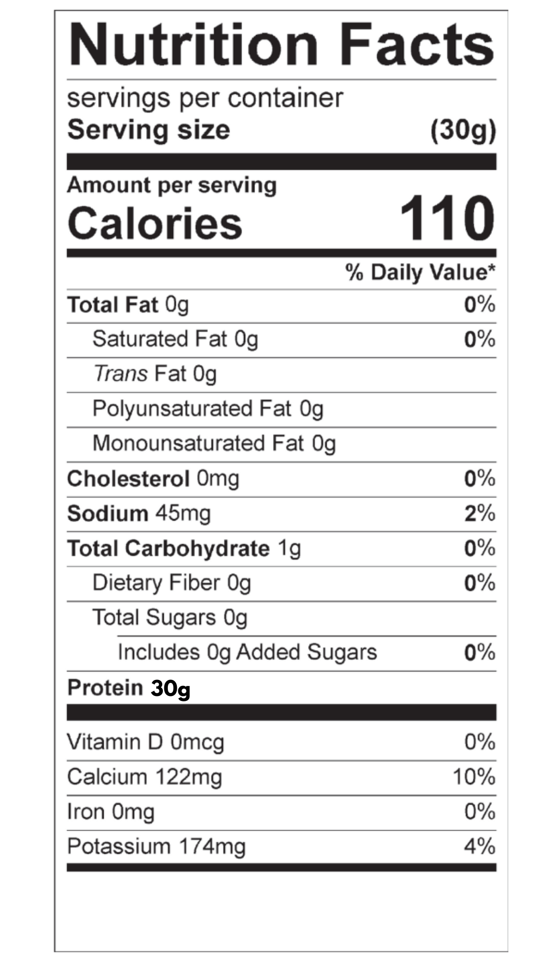 Whey Protein Powder Isolate Unsweetened No Carbs and No Fat