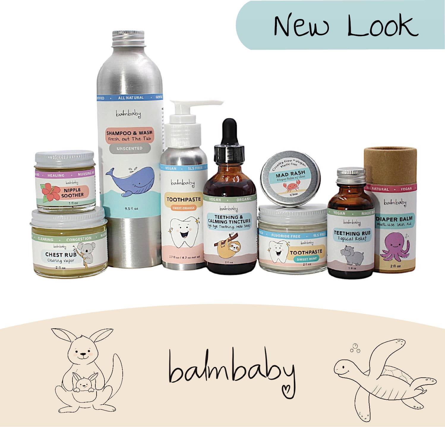 Balm Baby -  All Natural Kids Toothpaste - w/ Pump