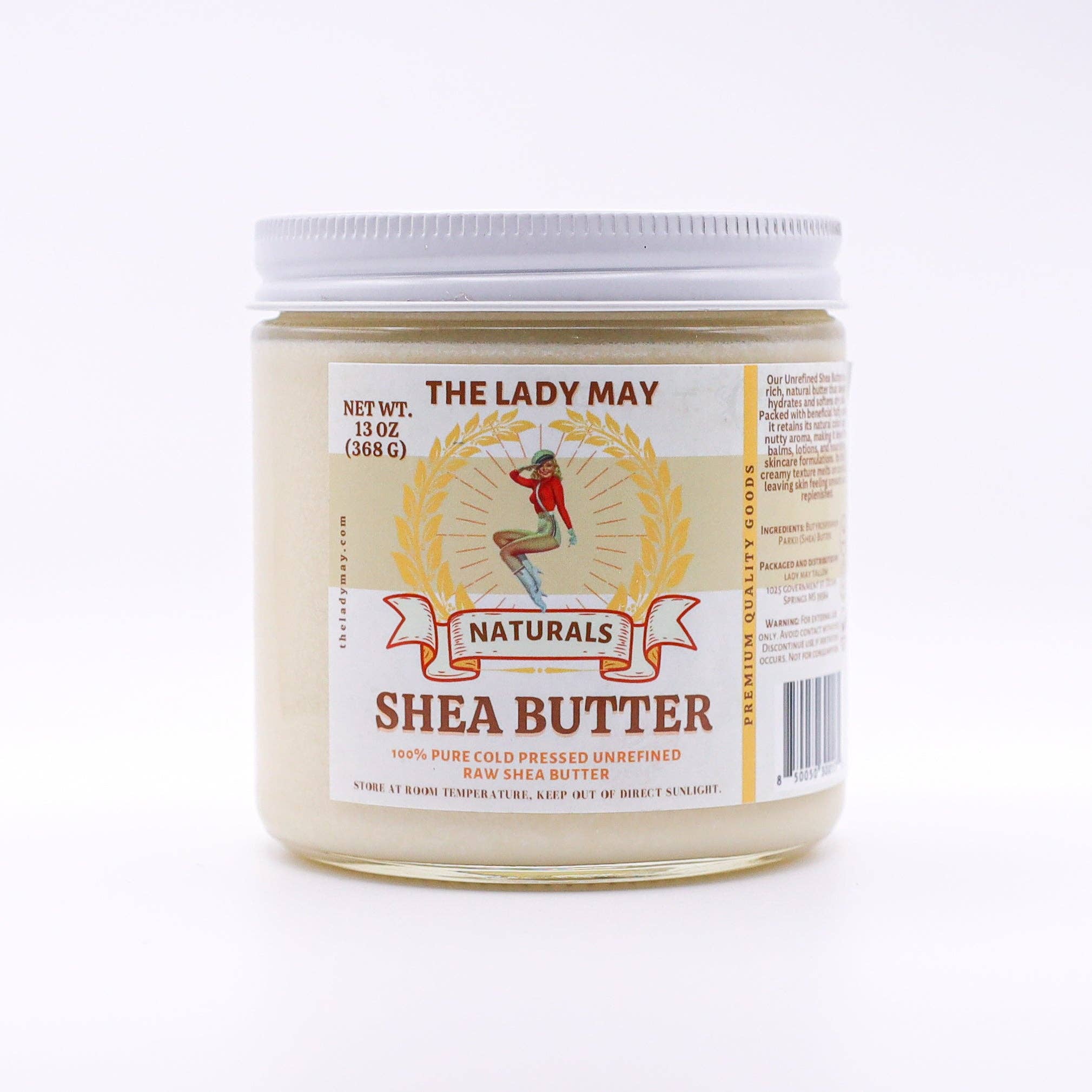 100% Pure Unrefined Shea Butter – Cold-Pressed, Raw & Moisturizing