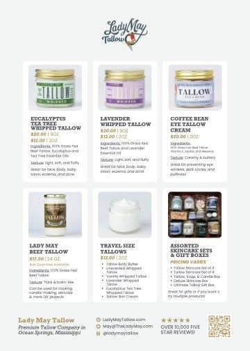 Unscented Grass-Fed Tallow Balm – All-Natural Moisturizer
