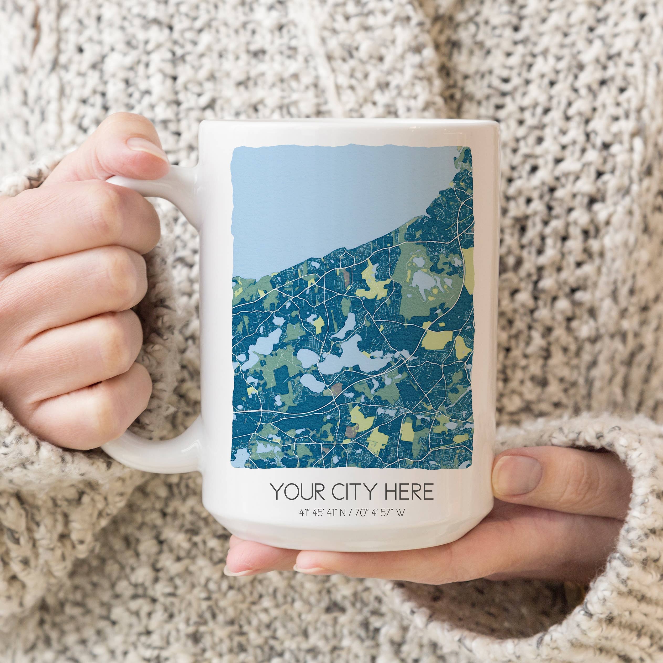 Custom Map Mugs - Custom City Coffee Mugs -Ogallala, NE