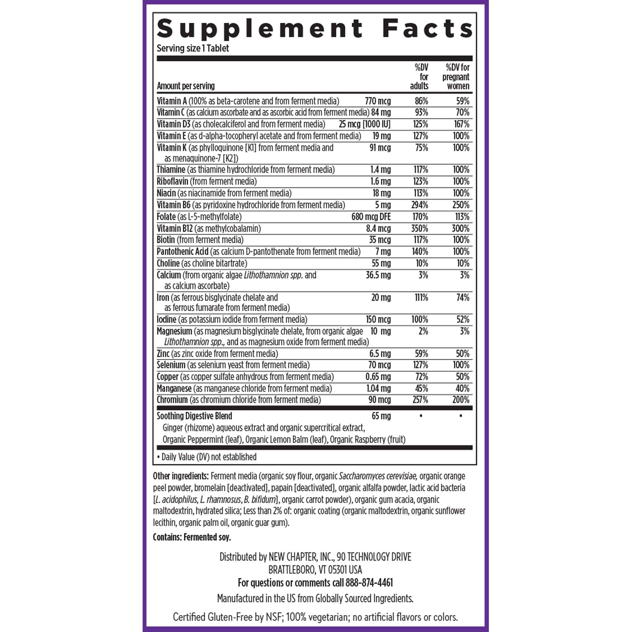 One Daily Prenatal Multivitamin 35+, 30 Vegetarian Tablets