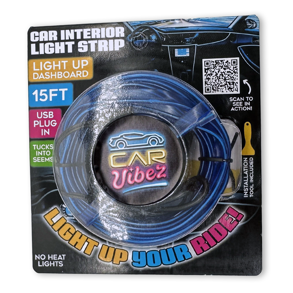 Car Vibez Car Interior Light Strip Mood Light- 6/Pack