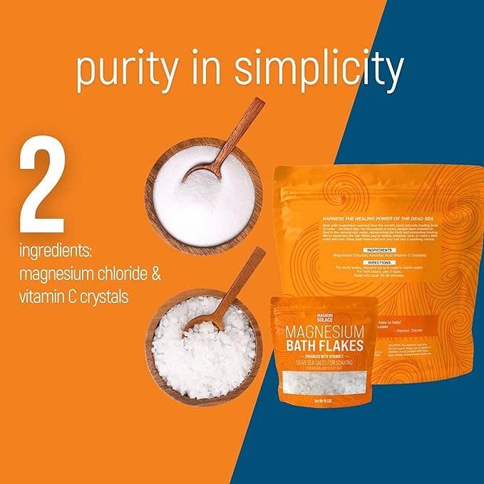 Magnesium Bath Flakes, Bath Soak With Vitamin C