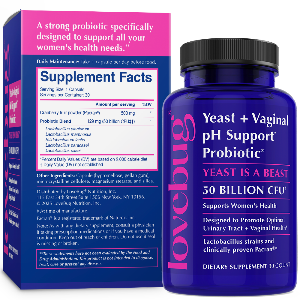 Yeast & Vaginal pH Support Probiotic Oral Supplement