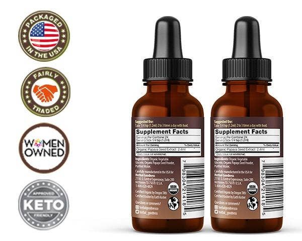 Papaya Seed Extract - Liquid 1oz -  Detox, Kidney & Digestion - Herbal Goodness