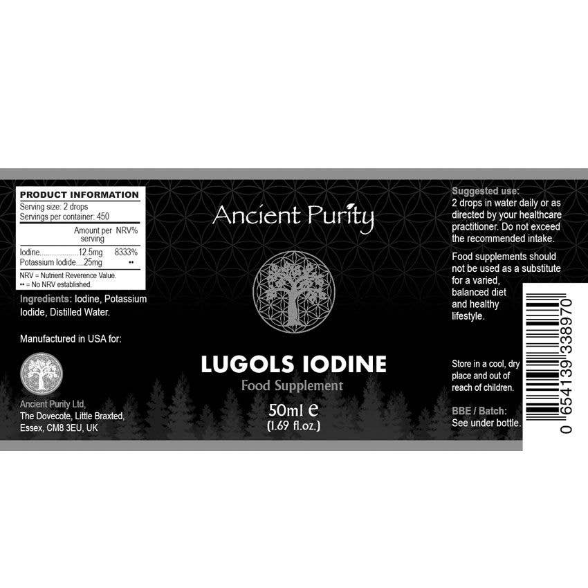 Lugol's Iodine - 50ml Original Formula | High Strength Safe