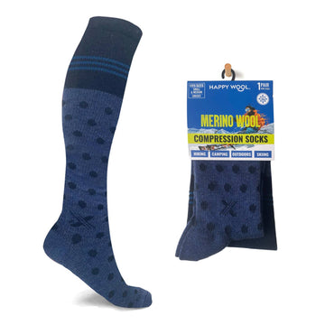 MERINO WOOL COMPRESSION BOOT SOCKS - NORDIC NIGHTS