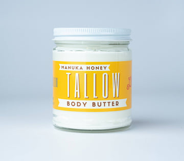 Manuka Honey & Rosehip Tallow Body Butter - Deeply Nourishing, All-Natural Moisturizer