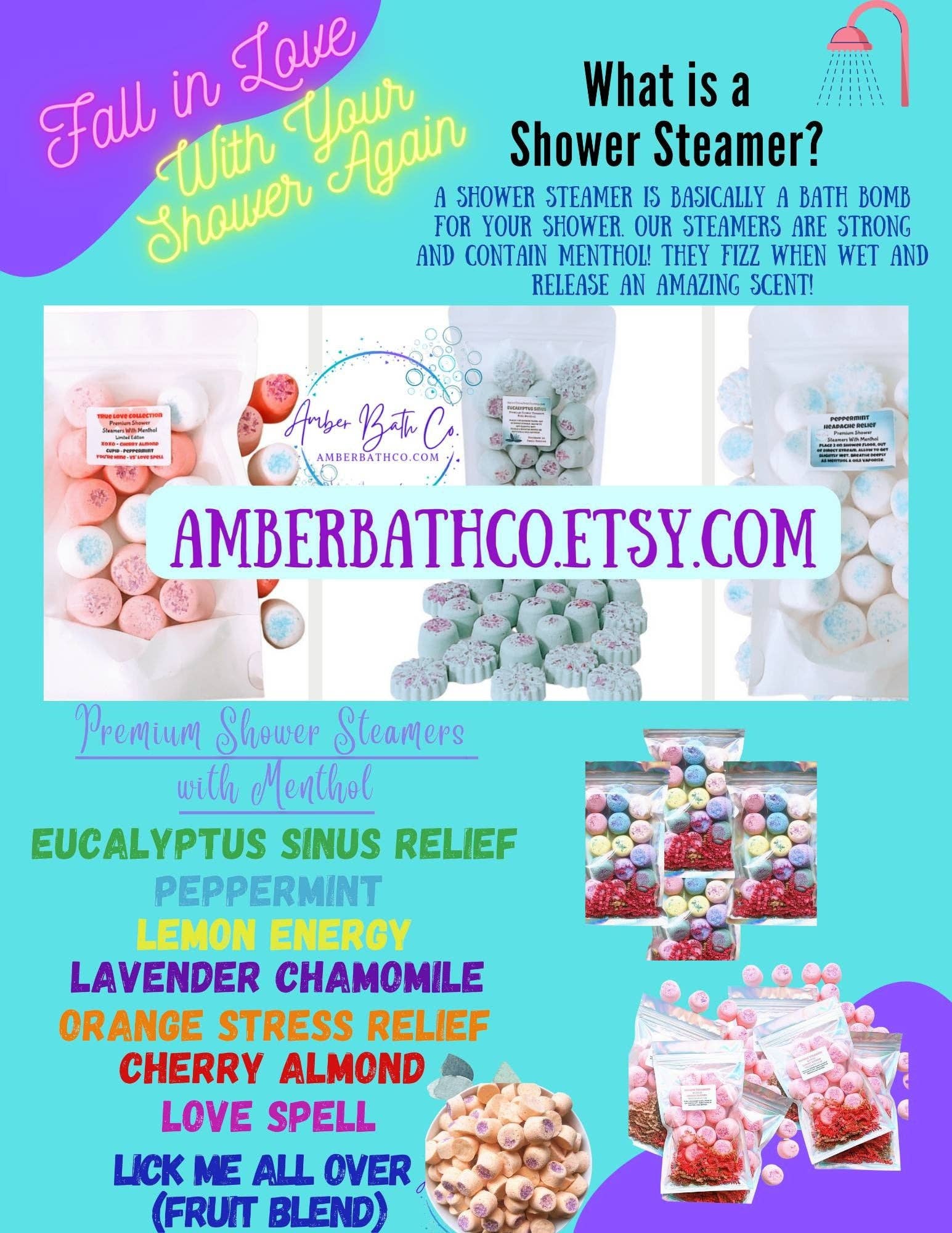 Menthol Shower Steamers | Two Pack | Choice of Scent