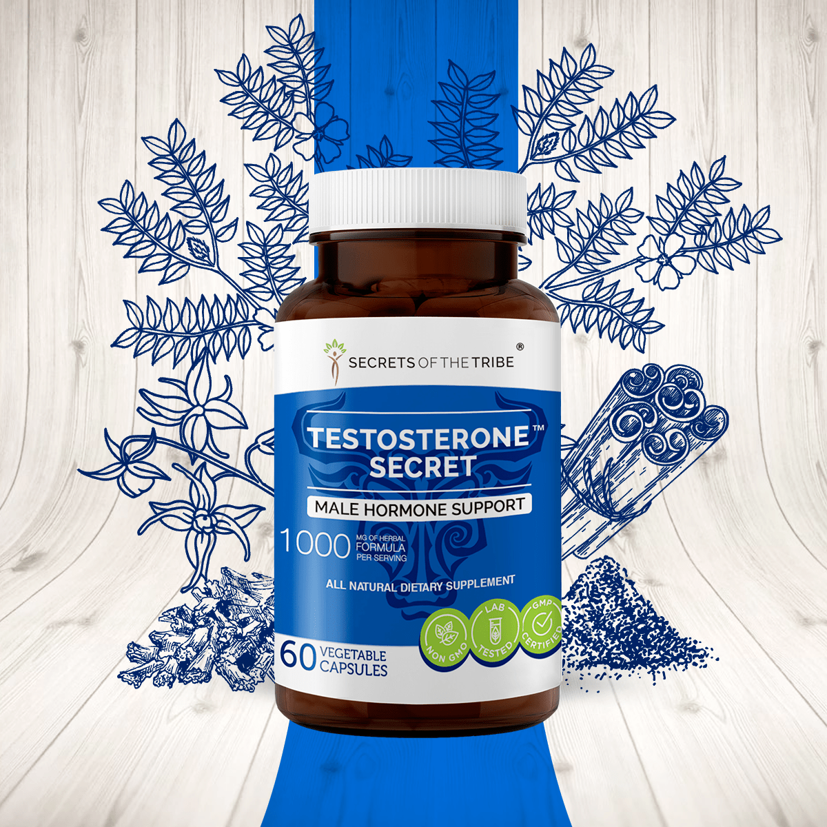 Testosterone Secret Capsules. Male Hormone Support