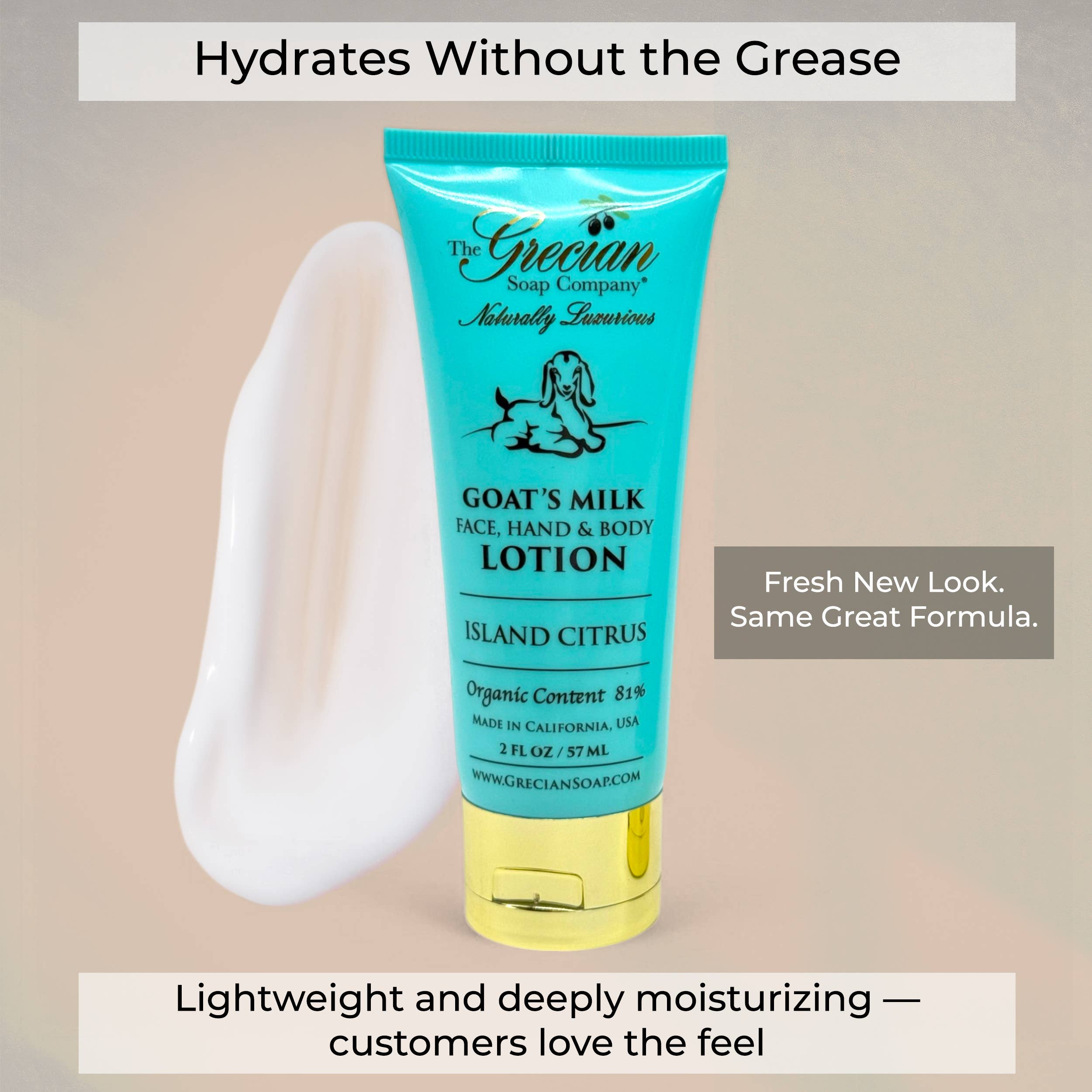 Organic Beauty Hydrating Goat Milk Lotion Tubes 2oz.