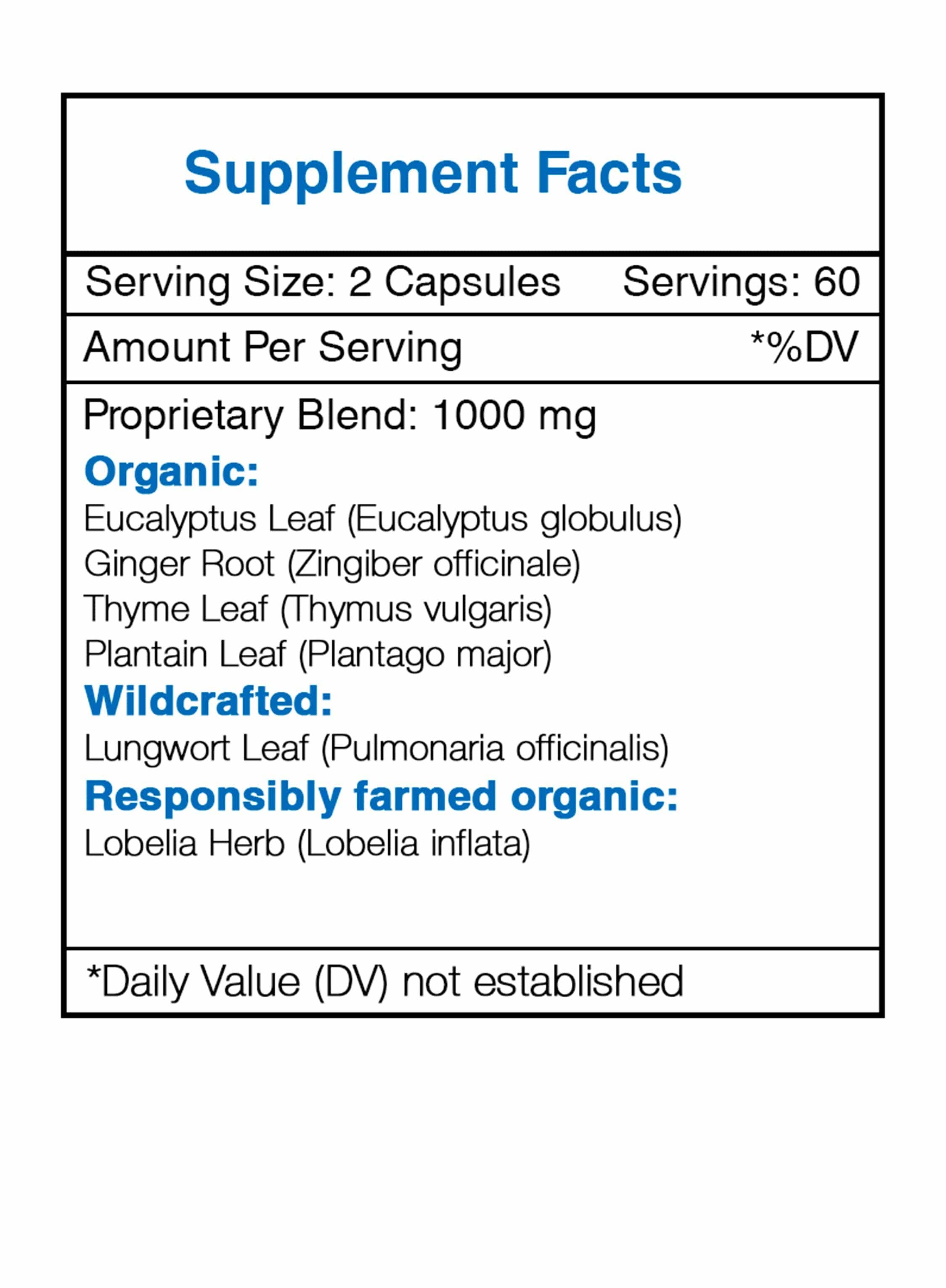 Respiratory Capsules. Respiratory Health Formula