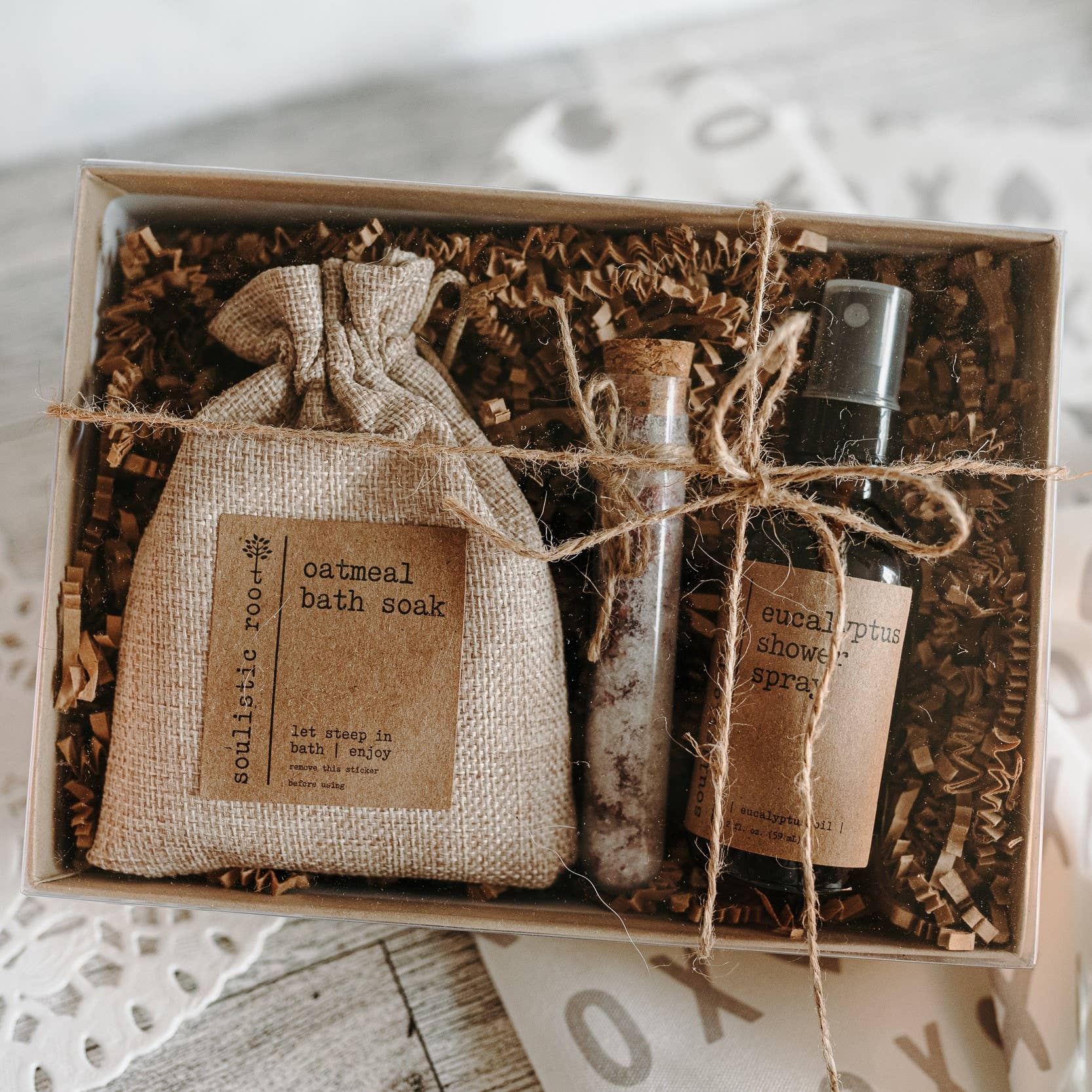 Rose & Eucalyptus Self Care Gift Box – Spa Set
