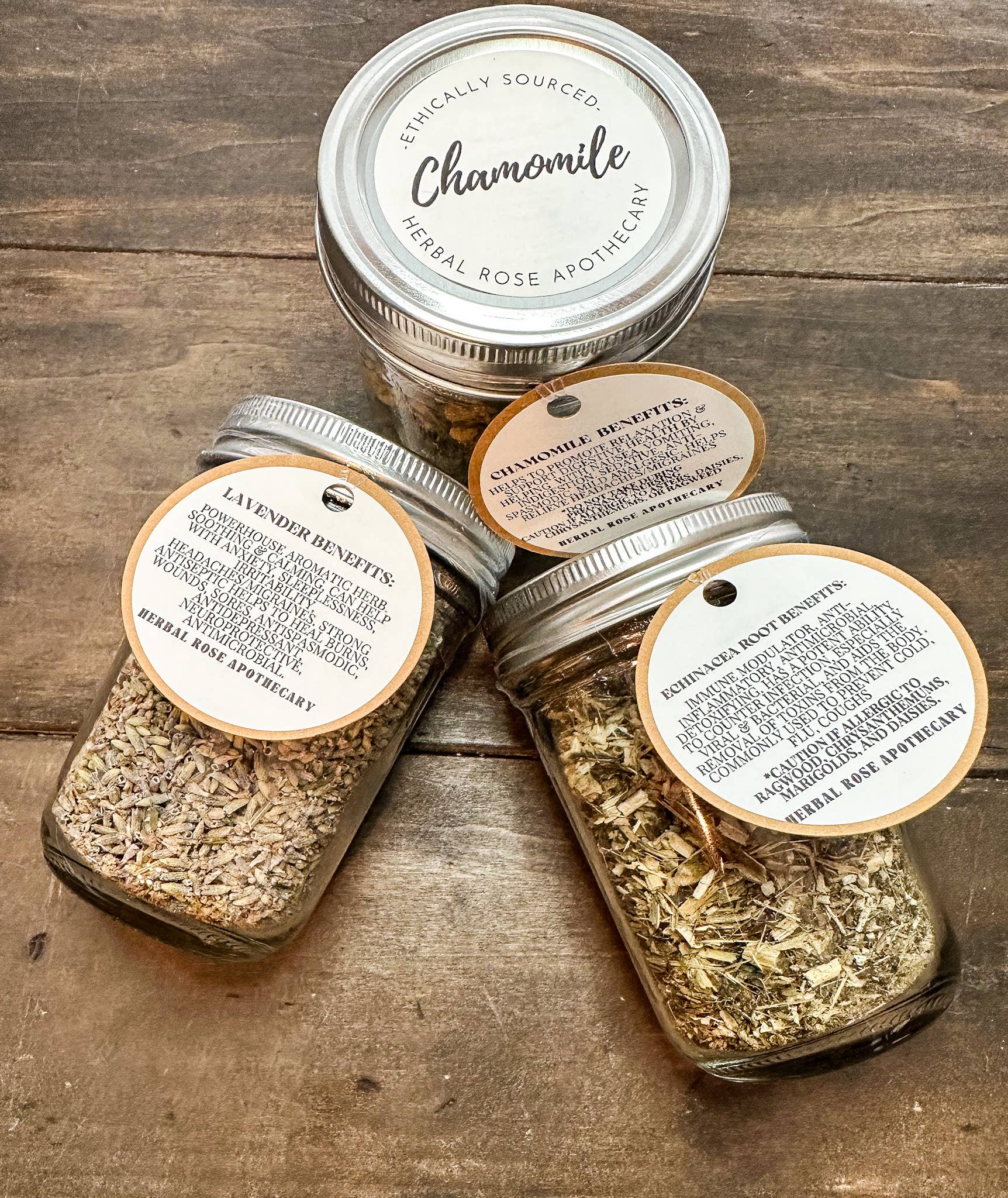 Dried Herbs Small Jars