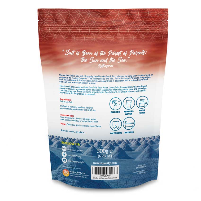 Celtic Sea Salt - Coarse Whole Real Salt | France | No VAT