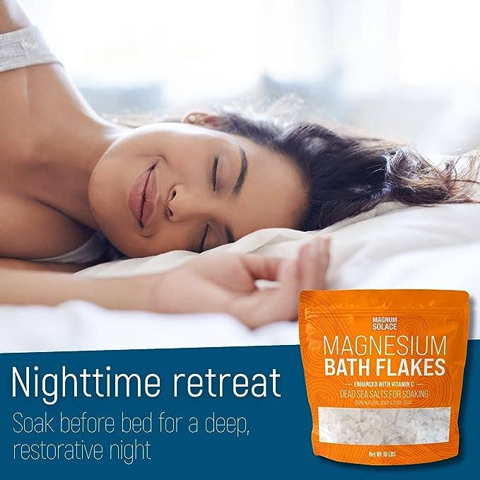 Magnesium Bath Flakes, Bath Soak With Vitamin C