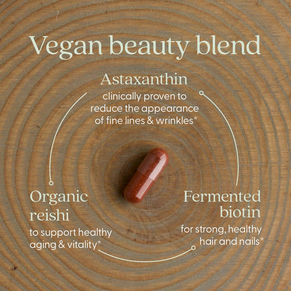 Hair, Skin & Nails: Fermented Biotin & Astaxanthin, 30 Count