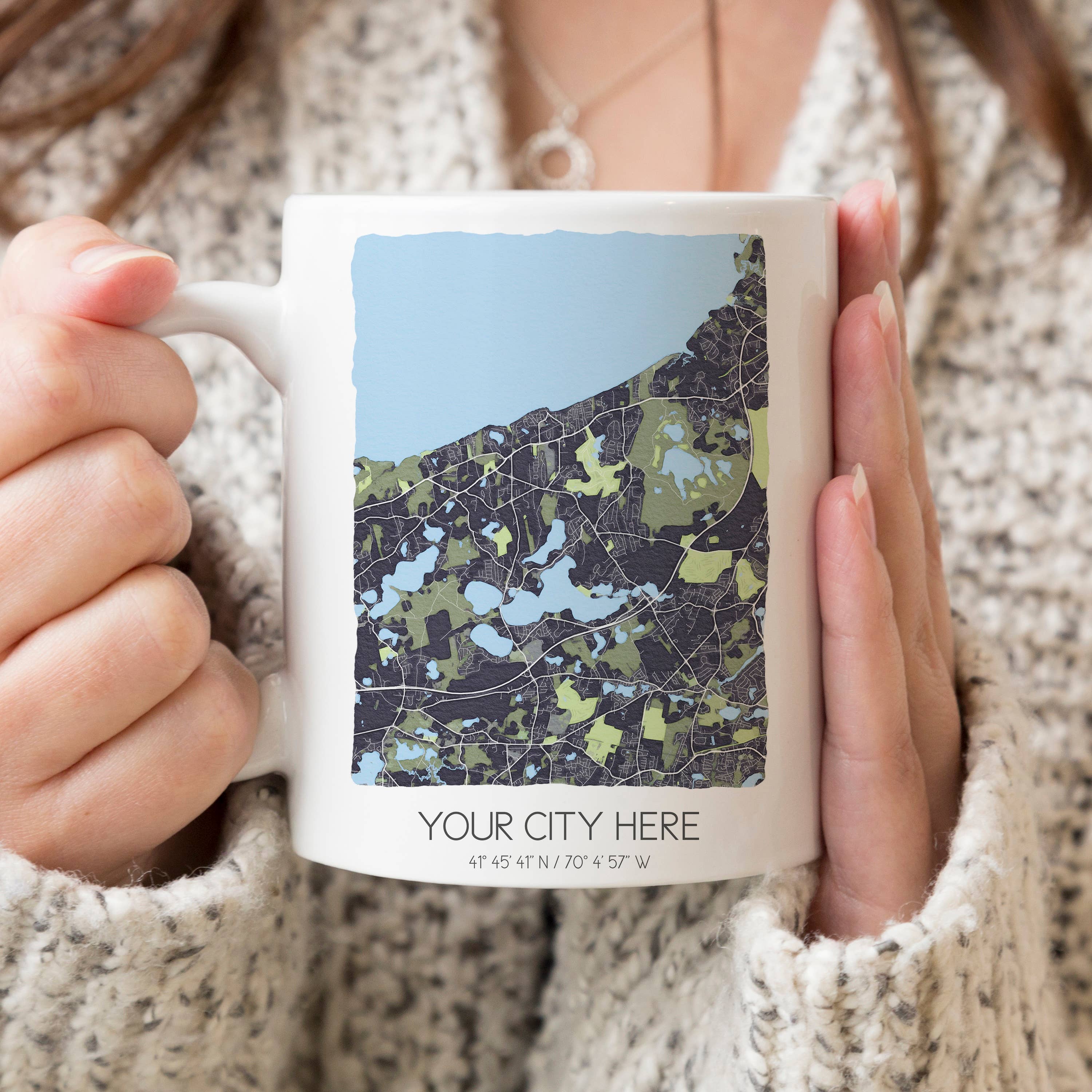Custom Map Mugs - Custom City Coffee Mugs -Ogallala, NE